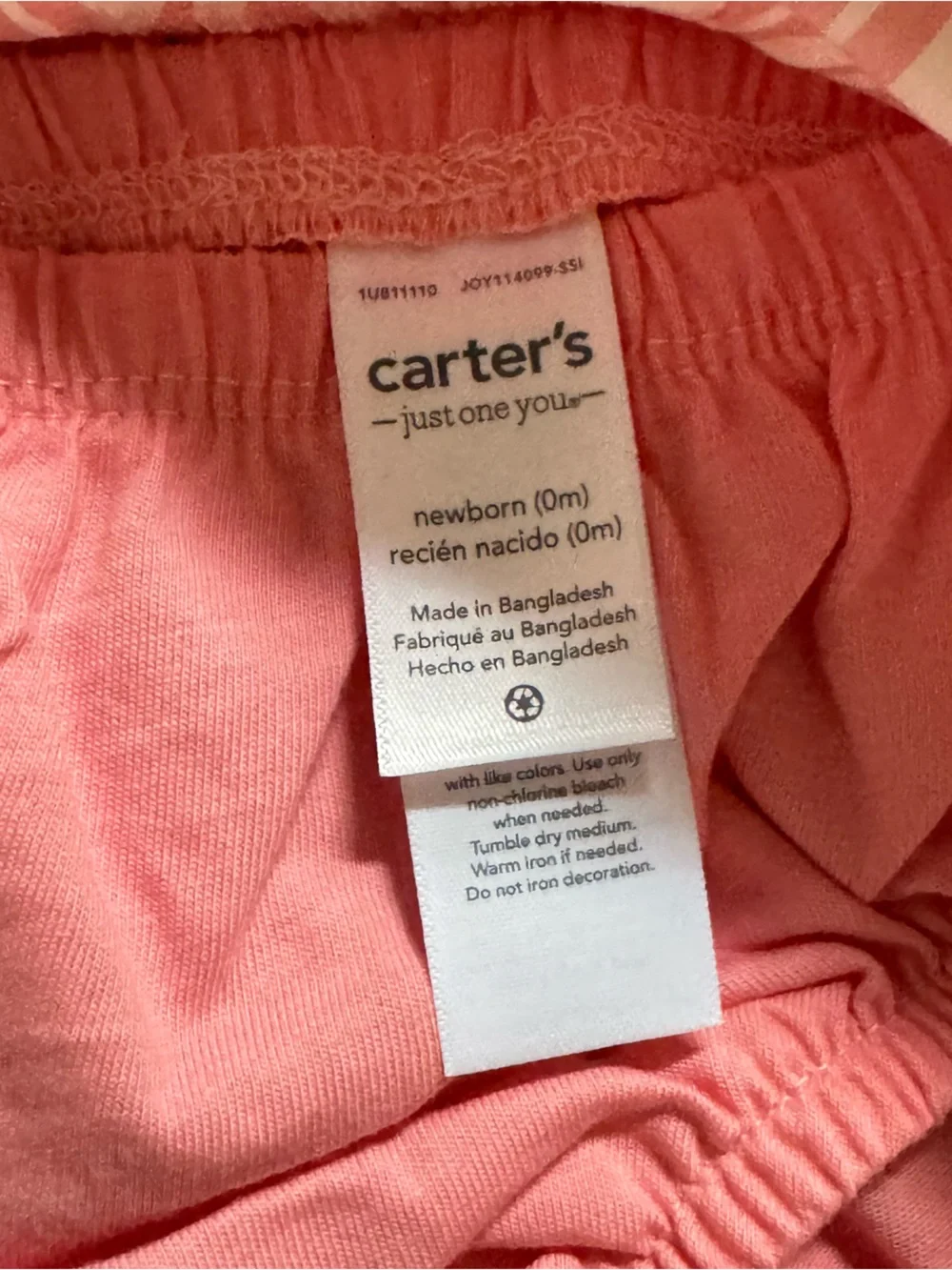 Carter's Pink and White Striped Dress with Matching Bloomers